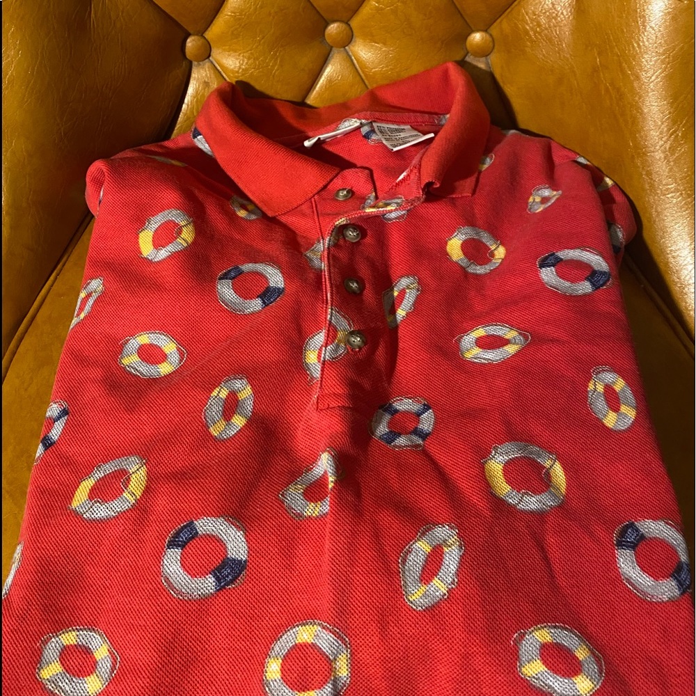 Vintage 90s Bugle Boy beach day polo - sz XL